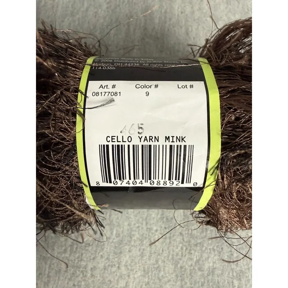 Sensations Cello Eyelash Yarn Mixed Lot of 6 Solid Purple White Mink Black